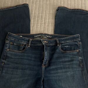 American Eagle Outfitters Men's Dark Blue Straight Jeans